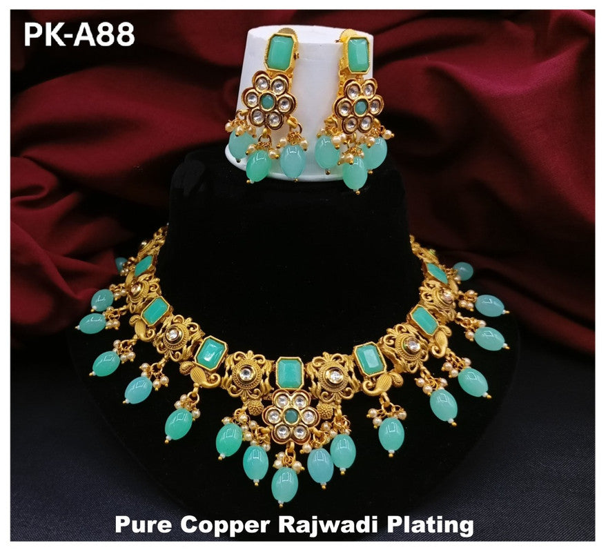 Premium Quality  Pure Copper Jewellery Necklace set with Ear Rings