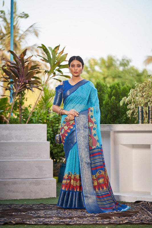 Soft Cotton with Weaving Jacquard Border Saree