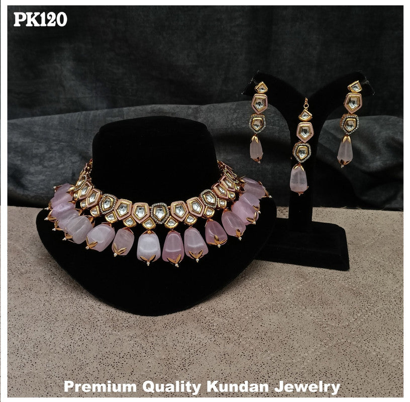 Premium Quality  Kundan Jewellery Necklace set with Ear Rings