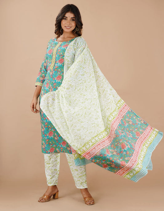 Designer Fully Stitched Suits with Bottom and Dupatta