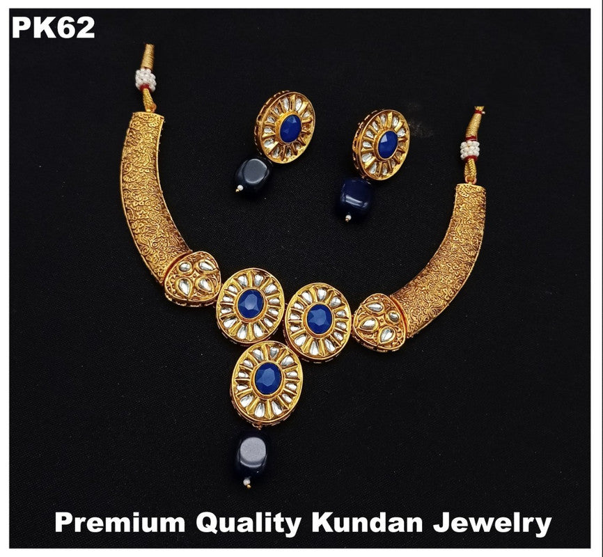 Premium Quality  Kundan Jewellery Necklace set with Ear Rings