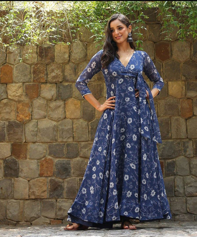 Beautiful Heavy Rayon Printed Anarkali Gown!!