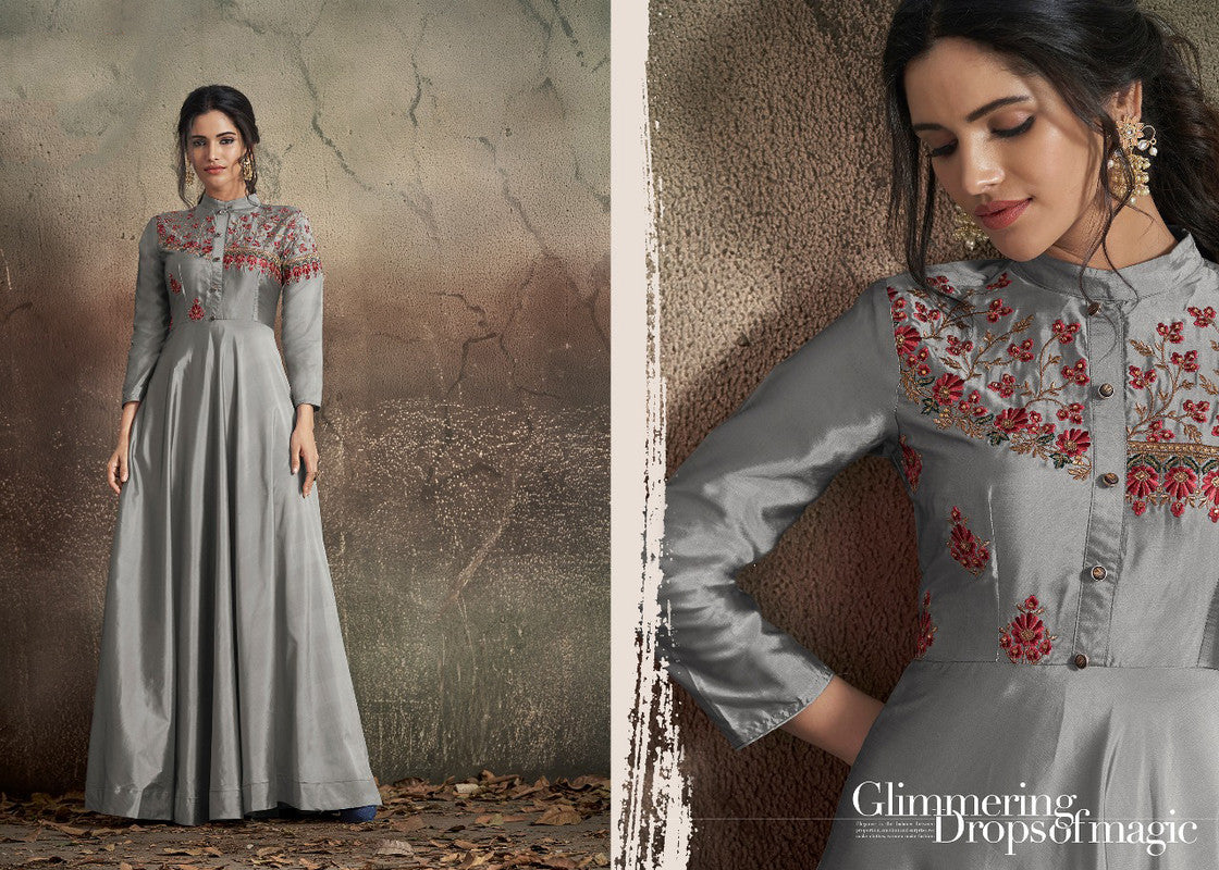 Readymade Designer Gowns with Bottom and Dupatta