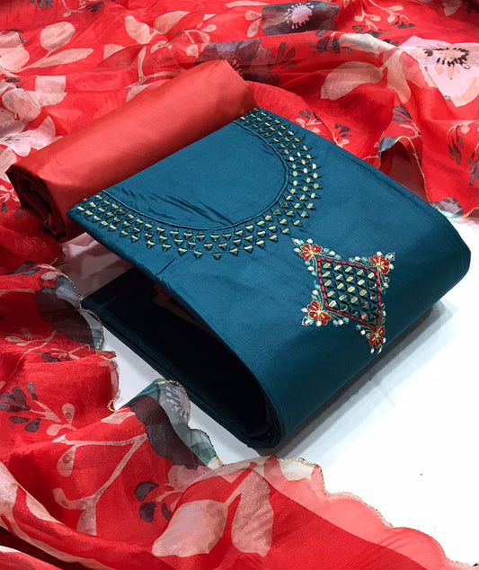 Exclusive Dress Material Suit- Top - Bottom - Dupatta