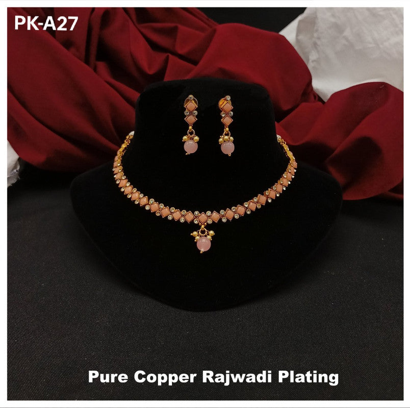 Premium Quality  Pure Copper Jewellery Necklace set with Ear Rings