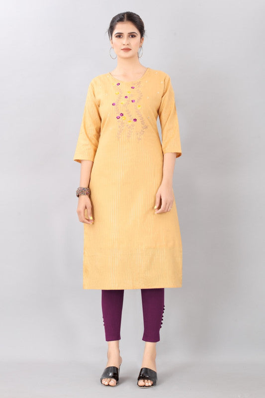 Regular wear Cotton Zari Kurti- Roys4623