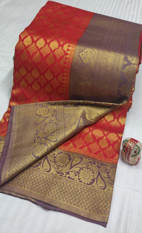 EXCLUSIVE RICH AND CLASSY SOFT FABRIC WITH CONTRAST BORDER N PALLU WITH RICH MOTIVES