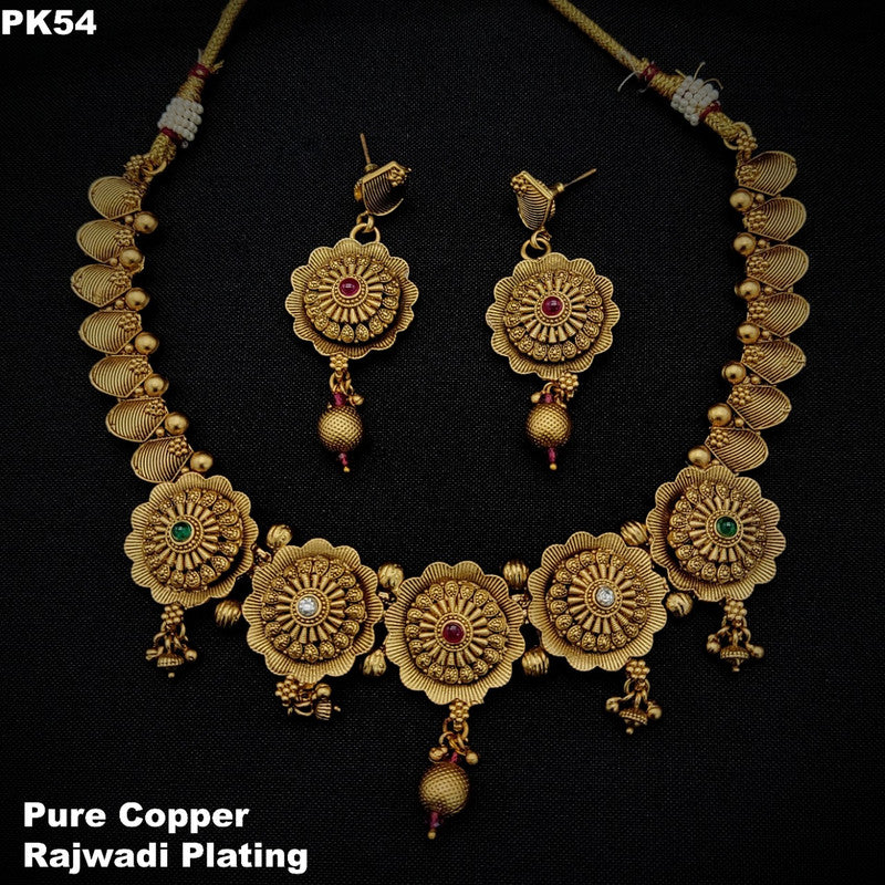 Premium Quality  Pure Copper Jewellery Necklace set with Ear Rings
