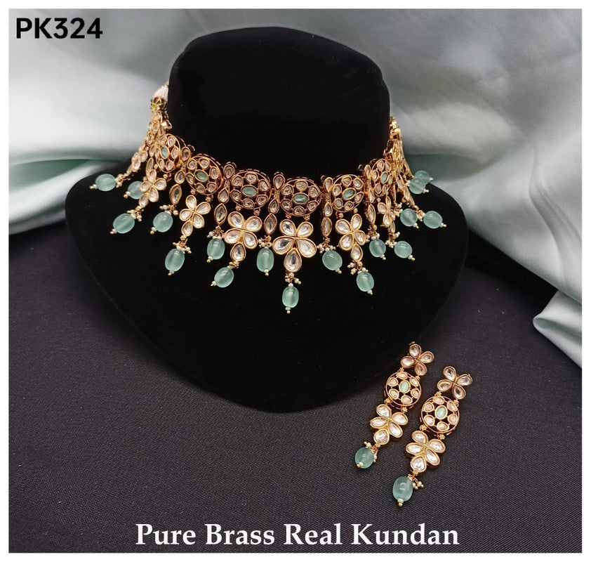 Premium Quality  Kundan Jewellery Necklace set with Ear Rings