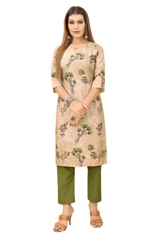 Printed Crepe Daily wear Kurti with Bottom!!