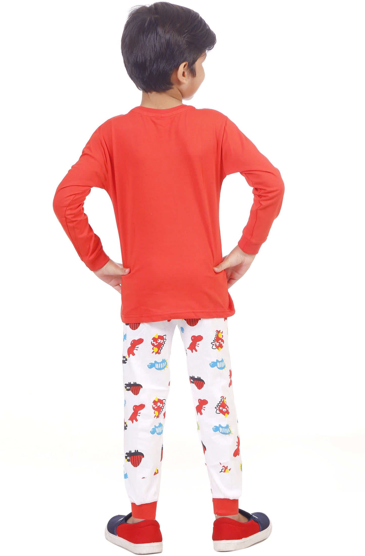 Red Coloured Cotton Boys & Girls ( Unisex) Daily wear T Shirt & Pant!!