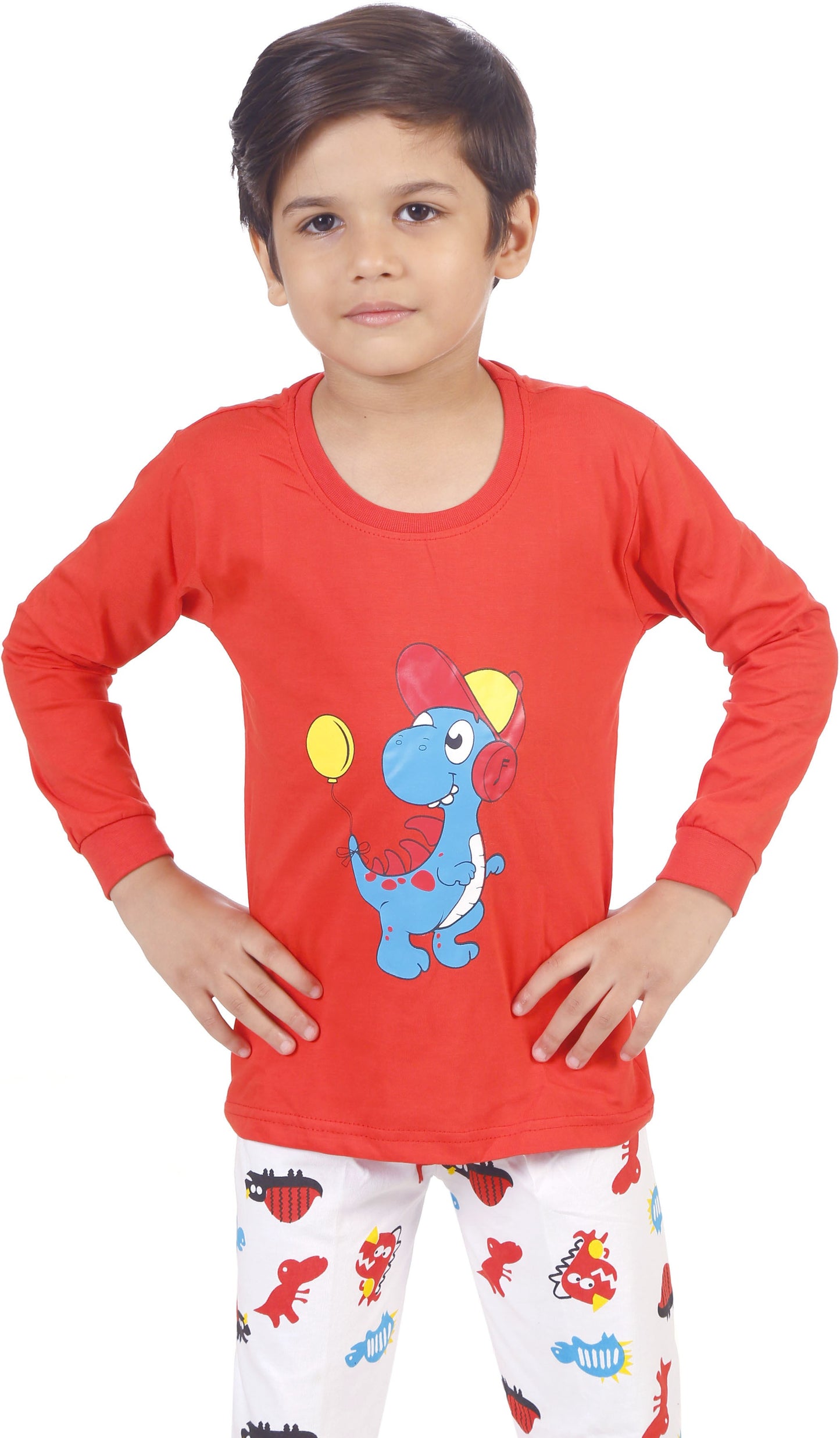 Red Coloured Cotton Boys & Girls ( Unisex) Daily wear T Shirt & Pant!!