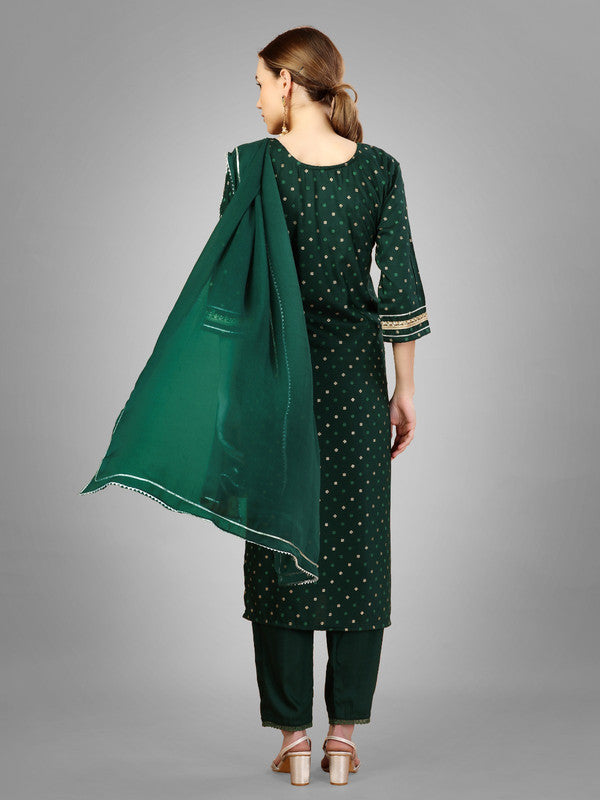 Green Coloured Pure Cotton with Embroidery work Women Designer Daily w –  Royskart