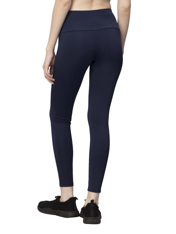 Navy Blue Coloured Premium Polyester Lycra Stretchable And Sweat Free Ultrasoft Comfortable Women Yoga Pants!!