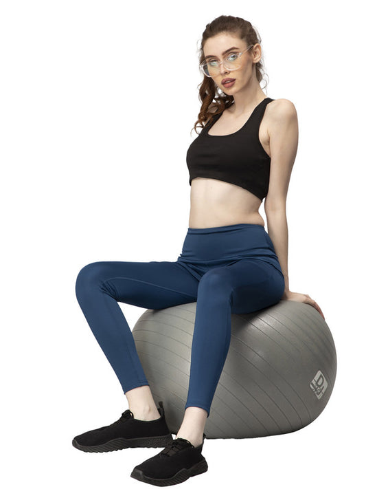 Teal Blue Coloured Premium Polyester Lycra Stretchable And Sweat Free Ultrasoft Comfortable Women Yoga Pants!!
