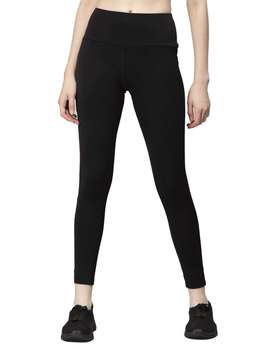 Black Coloured Premium Polyester Lycra Stretchable And Sweat Free Ultrasoft Comfortable Women Yoga Pants!!