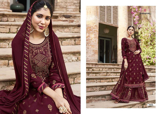 Designer Fully Stitched Suits with Bottom and Dupatta- Roys4705