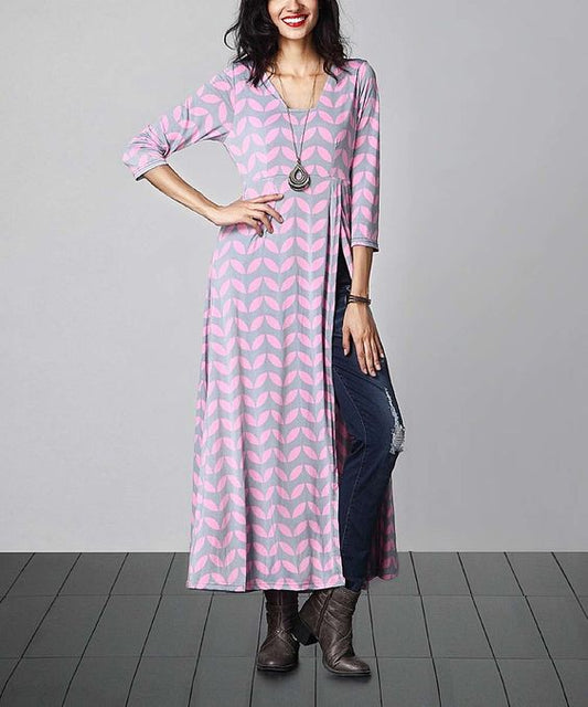 Pink & Grey Coloured Pure Cotton with Beautiful Digital Print Nayracut Women Designer Daily wear Kurti!!