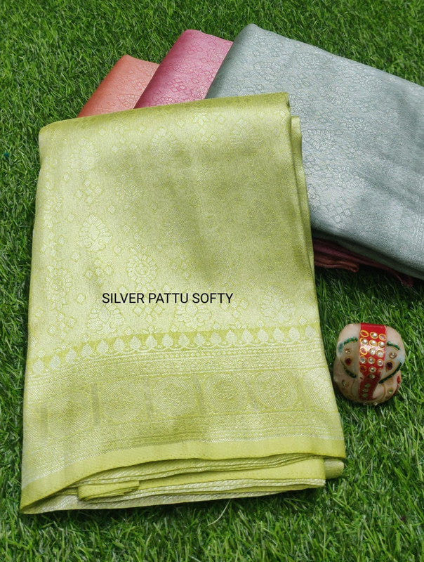 SILVER KUBERA PATTU FABULOUS SOFT SILK SAREE!!