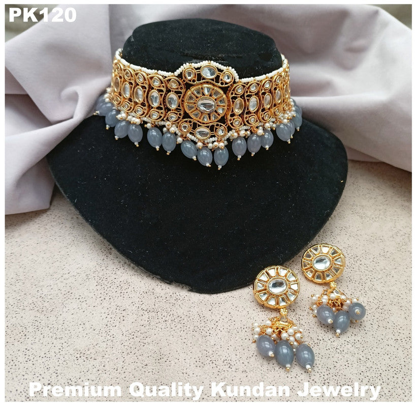 Premium Quality  Kundan Jewellery Necklace set with Ear Rings