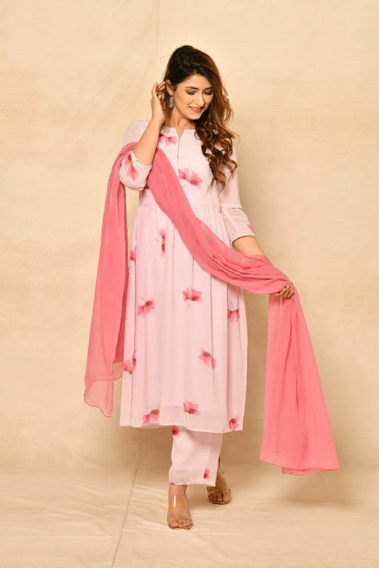 Kurti with Bottom and Dupatta -Roys3744