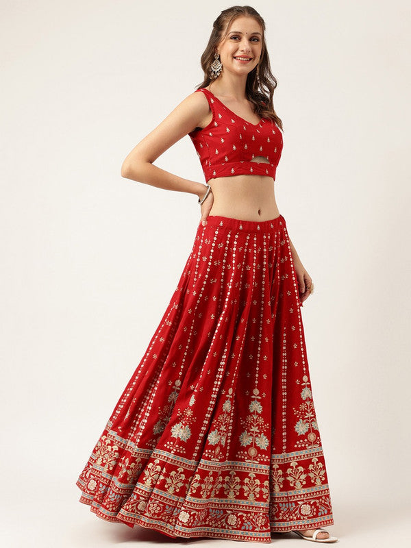 Letest Designer Red embroidered Bridal Lehenga Choli For Women