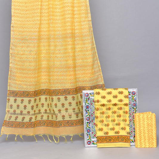 BEAUTIFUL CHANDERI SUIT WITH CHANDERI DUPATTA!!