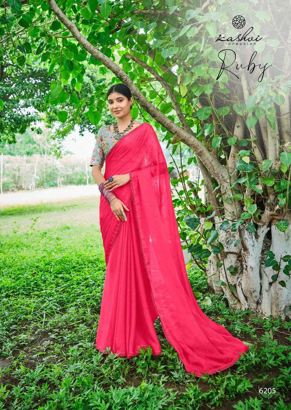 Designer Zari Border Green Silk Chiffon Saree SP06 – Ethnic's By Anvi  Creations