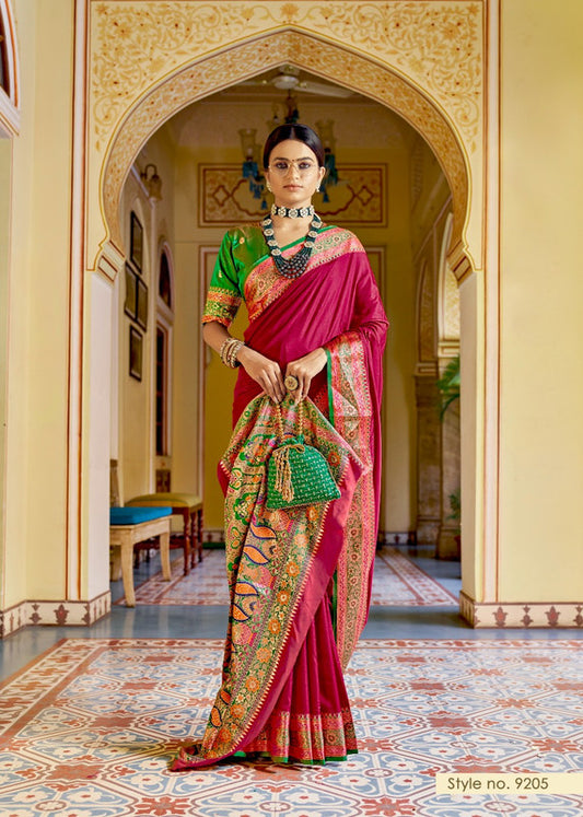 Beautiful Soft Banarasi silk with Rich Designer Pallu Saree