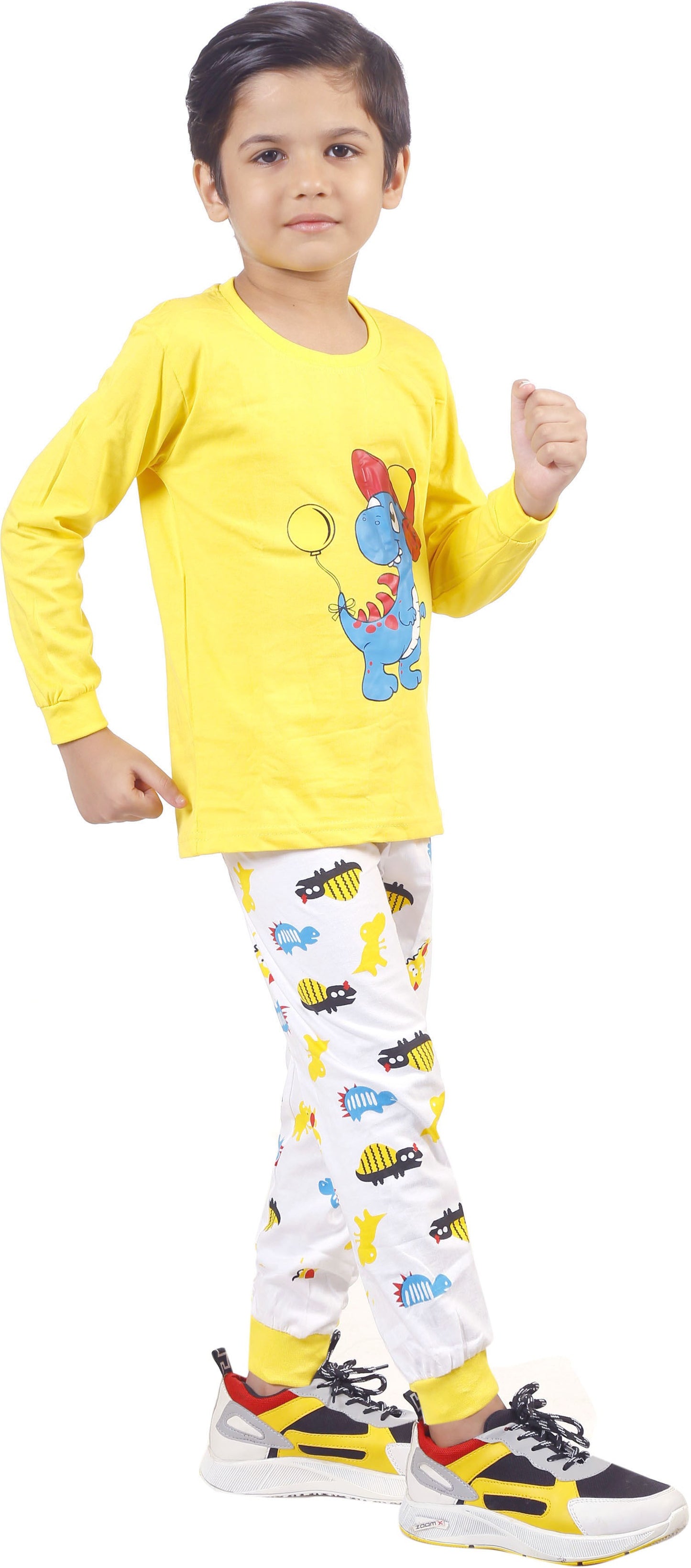 Yellow Coloured Cotton Boys & Girls ( Unisex) Daily wear T Shirt & Pant!!