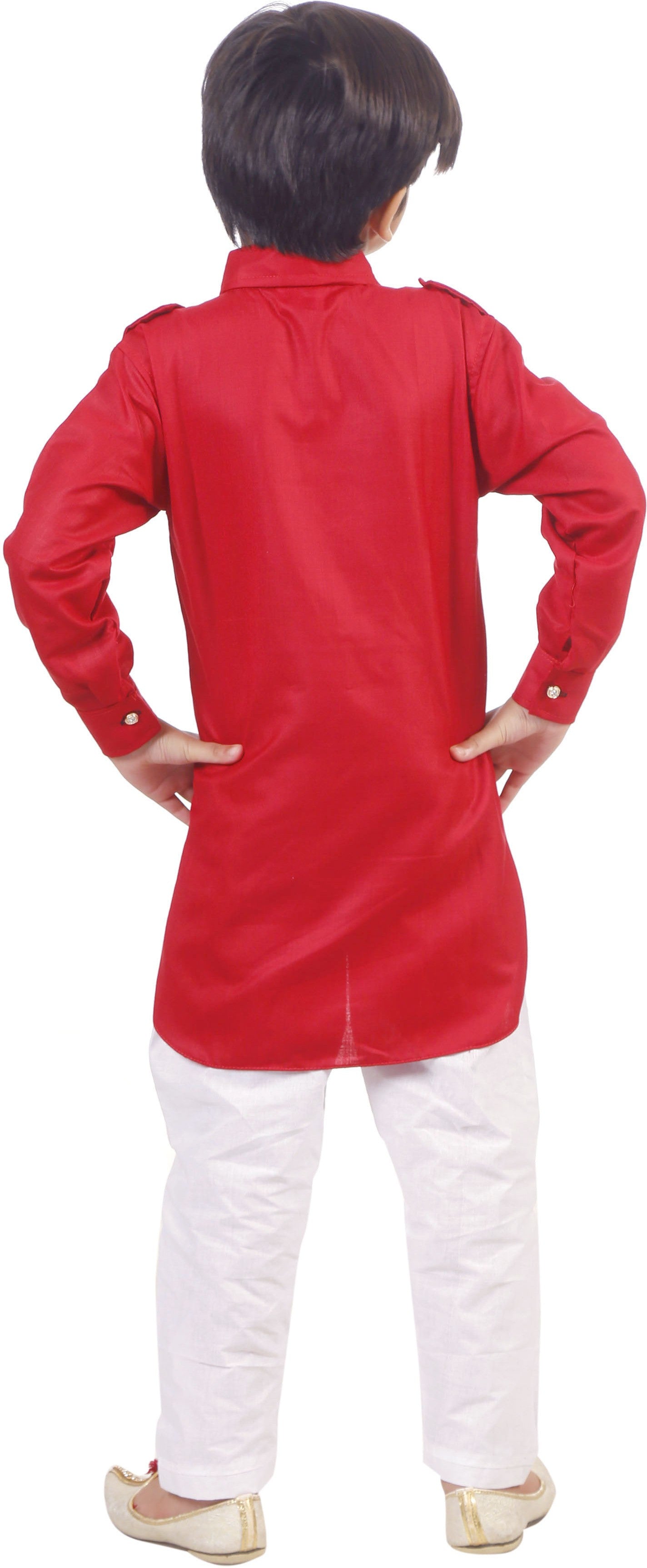 Red Coloured Cotton Boys Ethnic Kurta with Pyjama!!