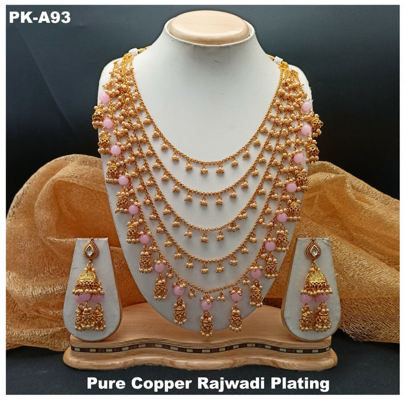 Premium Quality  Pure Copper Jewellery Necklace set with Ear Rings