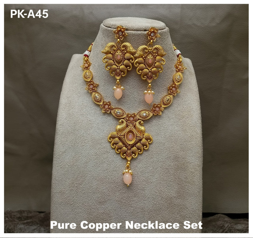 Premium Quality  Pure Copper Jewellery Necklace set with Ear Rings