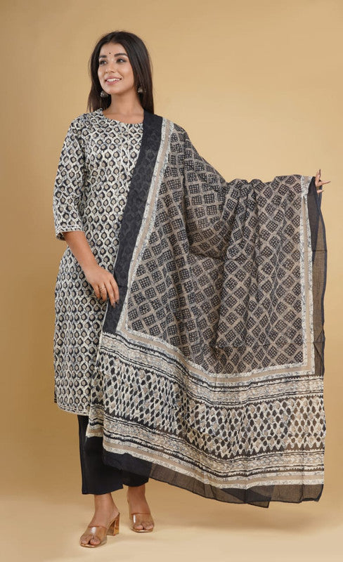 Beautiful Cotton Stitched Suit with Cotton Pant & Cotton Dupatta!!