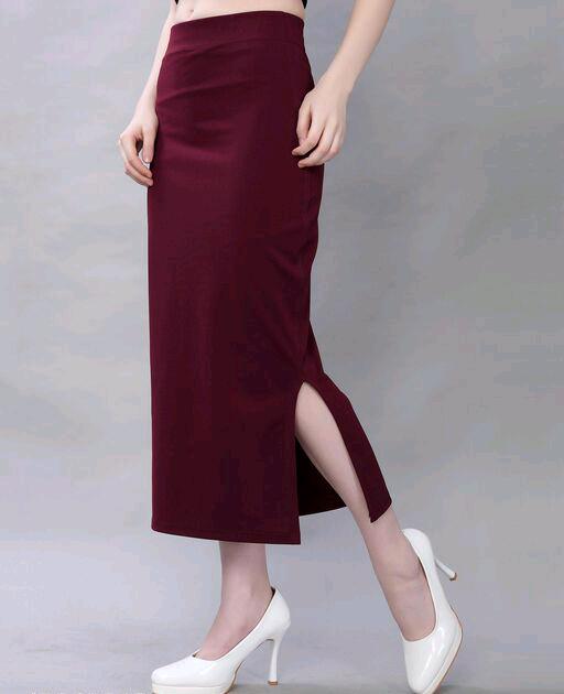 Maroon Coloured Cotton Lycra Saree Shape wear!!