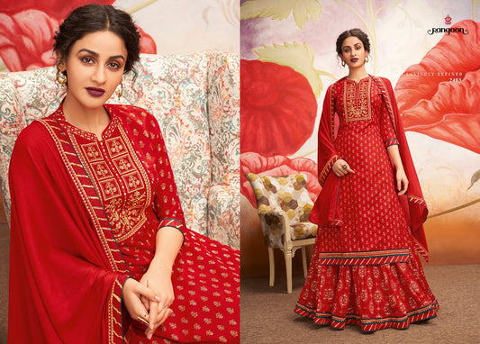 Designer Fully Stitched Suits with Bottom and Dupatta- Roys4705