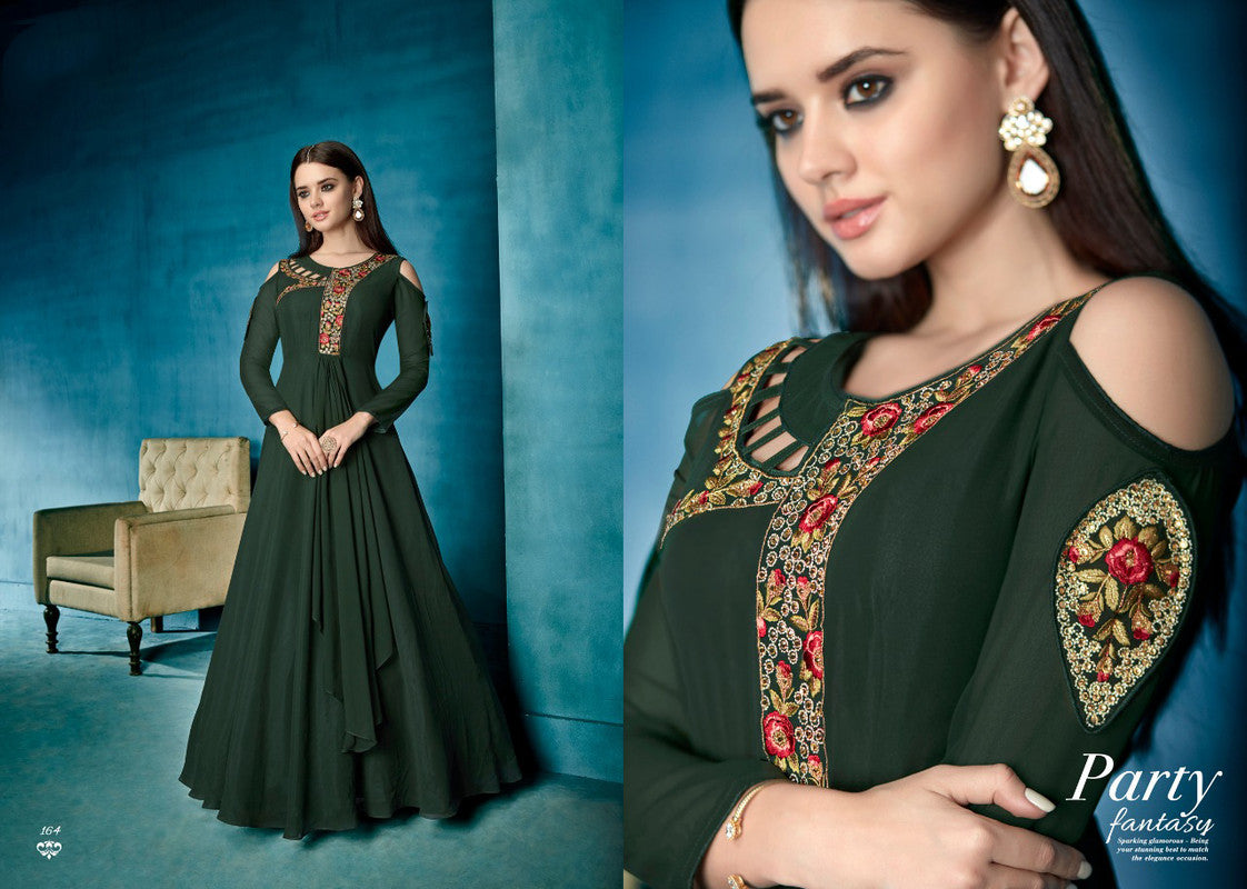 Readymade Designer Gowns with Bottom and Dupatta