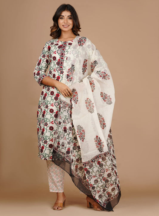 Designer Fully Stitched Suits with Bottom and Dupatta