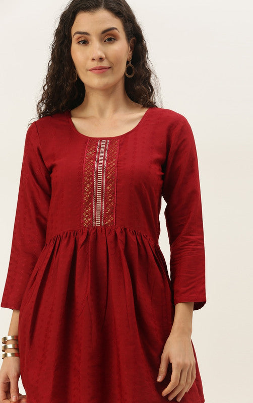Embroidered Shirt Top With Sequence