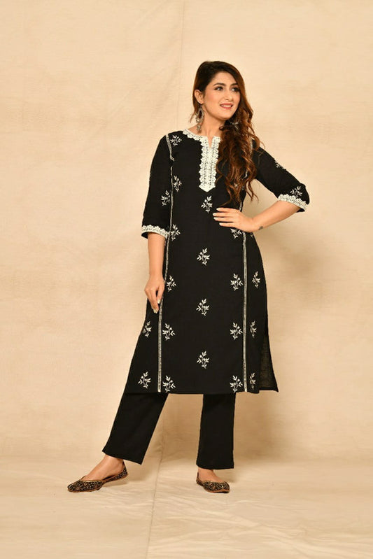 Kurti with Bottom-Roys3745