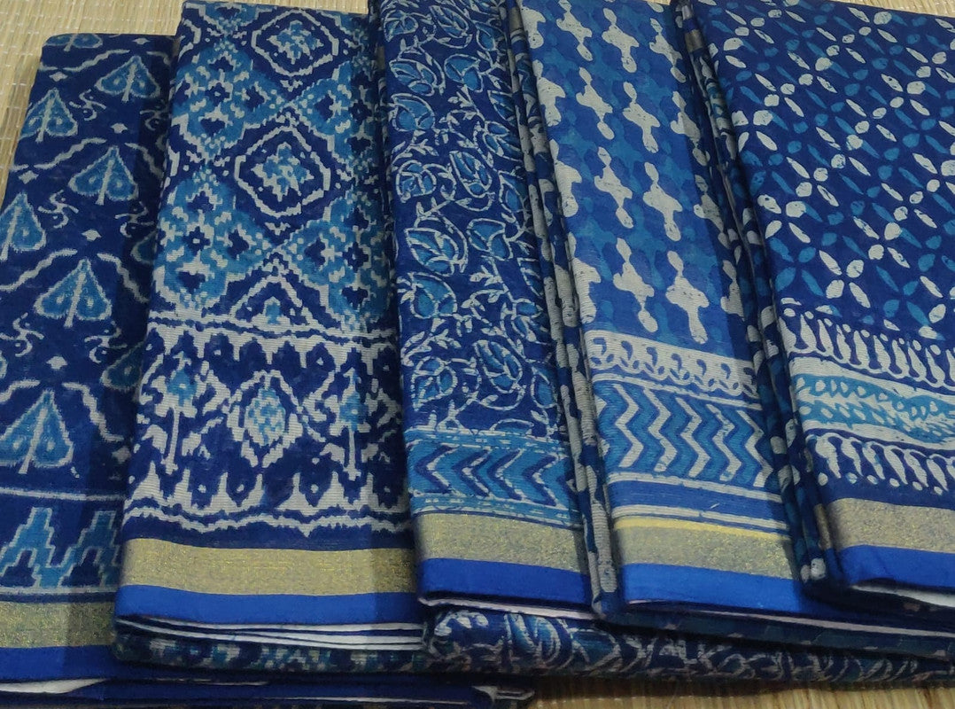 PURE COTTON SILK SAREE WITH GEOMETRICAL PRINT & PRINTED PALLU!!