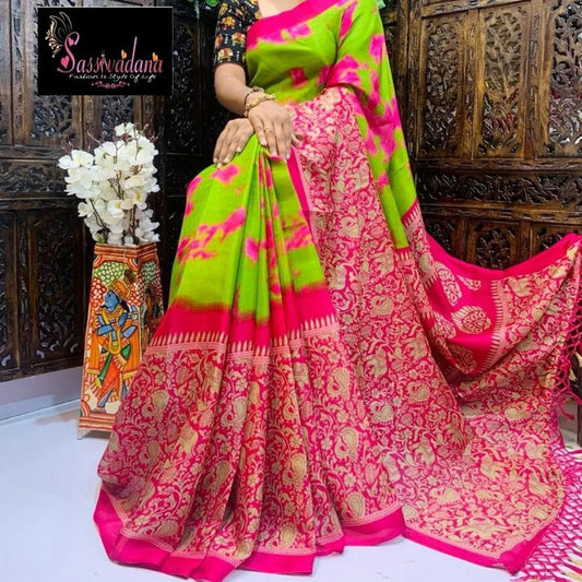 Beautiful  jute linen saree