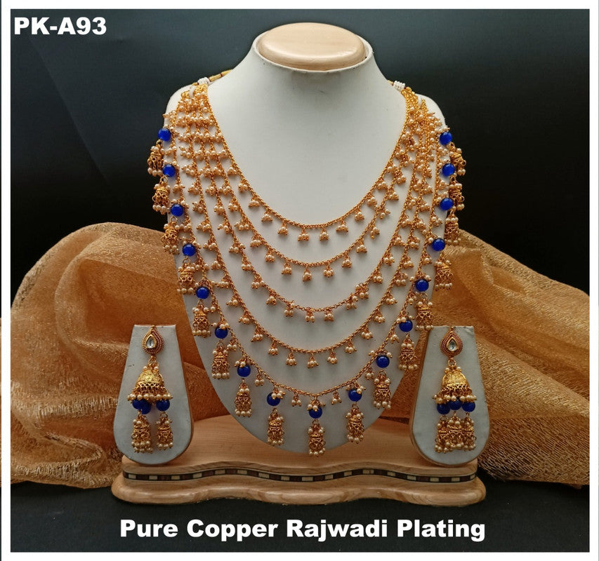 Premium Quality  Pure Copper Jewellery Necklace set with Ear Rings