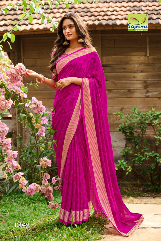 Attractive Designer Georgette Print Saree