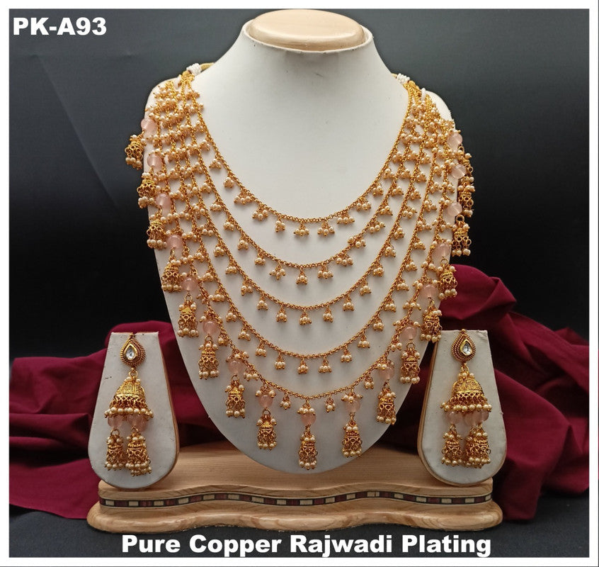 Premium Quality  Pure Copper Jewellery Necklace set with Ear Rings