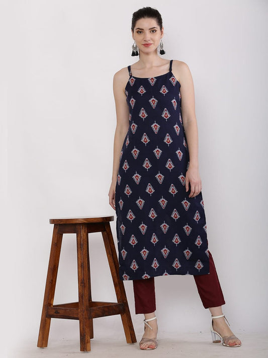 Beatiful Printed Cotton Kurti with Bottom