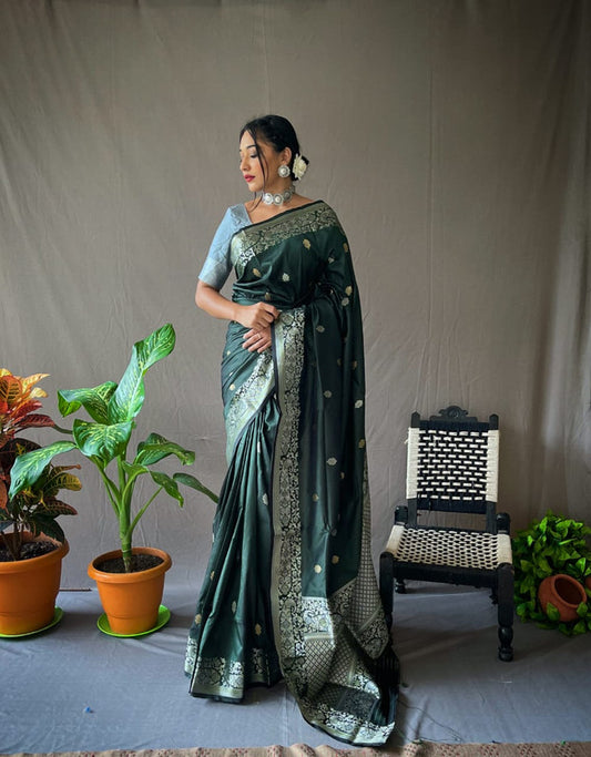 Sheer and shiny soft silk saree!!