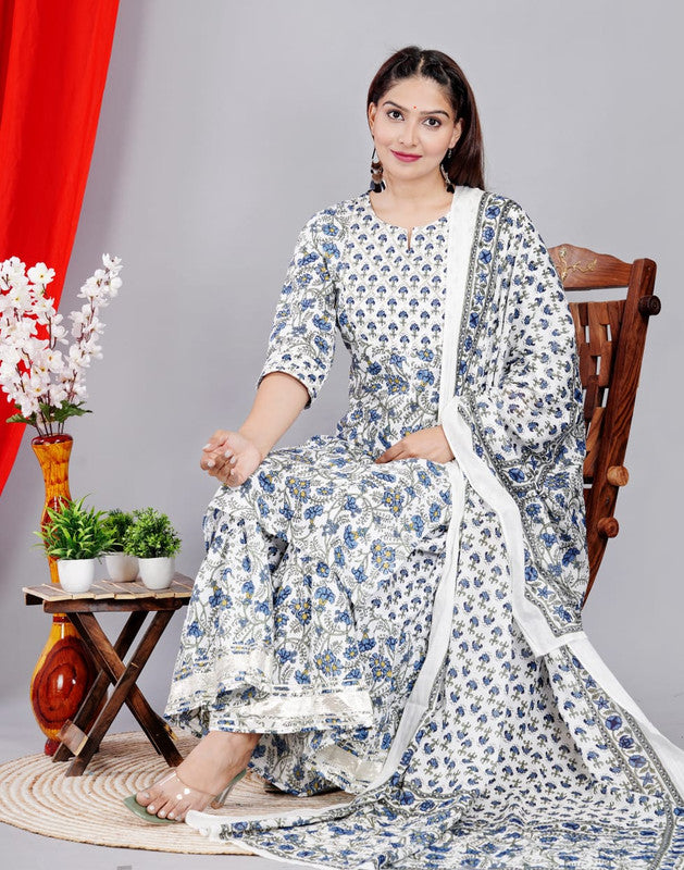 Beautiful Kurta & Sharara With Dupatta (Set of 3?) crafted in Cotton!!