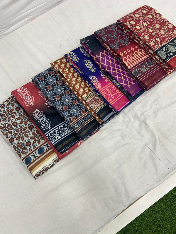 Digital Printed Chanderi Silk Saree!!