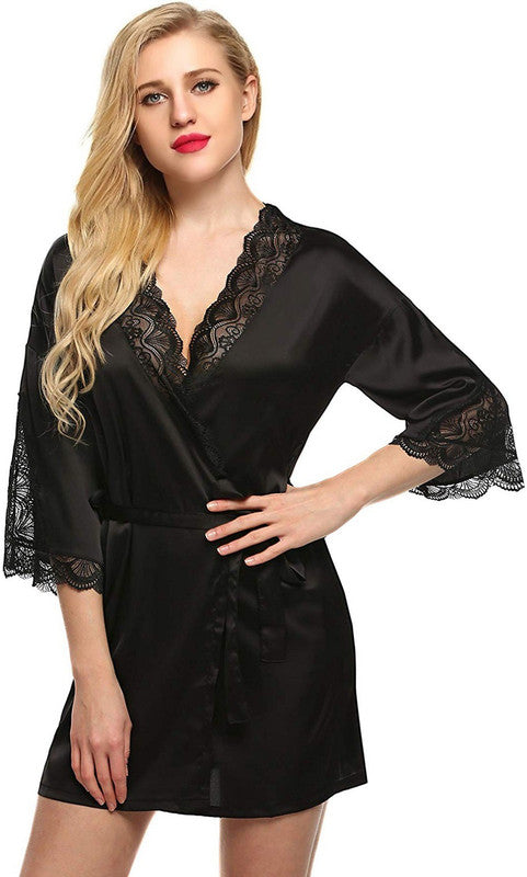 Black Coloured Premium Soft Comfy Net & Silky touch Women Luxurious Ni –  Royskart